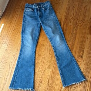 Mother Flare Jeans The Weekender Fray size 24